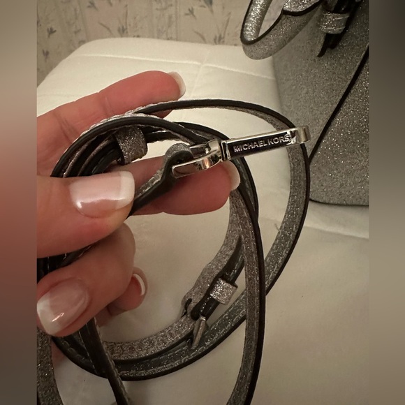 Michael Kors Metallic Silver Mini Bag - Picture 14 of 16